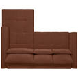ECKSOFA  in Chenille Rostfarben  279/222 cm  - Rostfarben/Schwarz, KONVENTIONELL, Kunststoff/Textil (279/222cm) - Hom`in