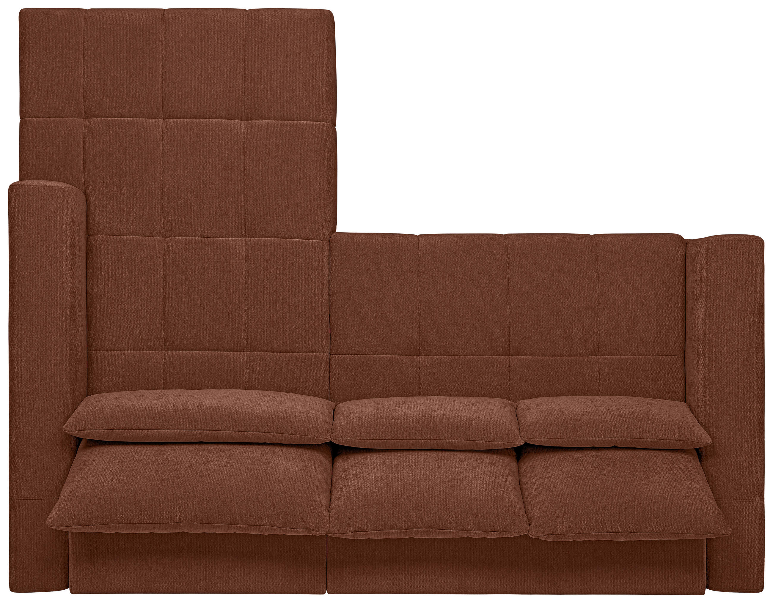 Thumbnail - Hom`in Ecksofa, Rost, Textil, 4-Sitzer, Füllung: Schaumstoffflocken,Schaumstoffflocken, Ottomane rechts, L-Form, 279x222...