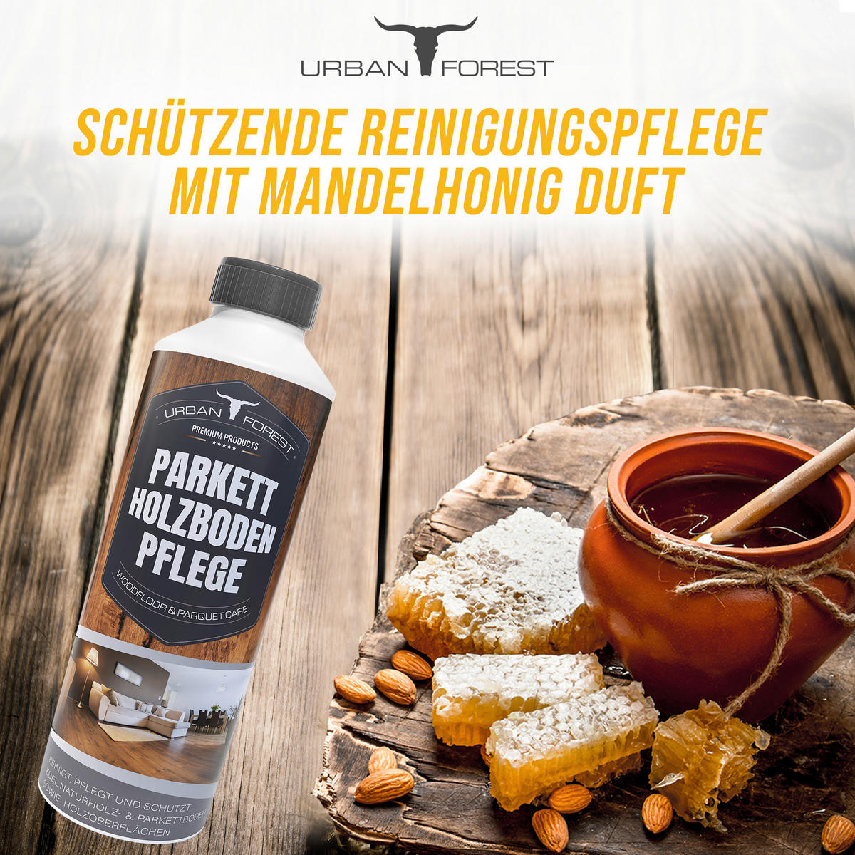 HOLZBODENPFLEGE  - Basics, Kunststoff (500ml) - Urban Forest