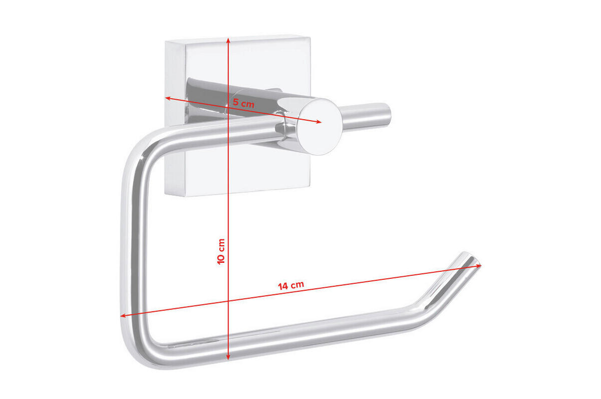 TOILETTENPAPIERHALTER - Chromfarben, Basics, Metall (14/10,2/5cm) - Tesa