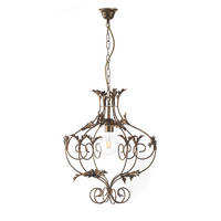 HÄNGELEUCHTE 45/105 cm  - Bronzefarben, KONVENTIONELL, Metall (45/105cm)