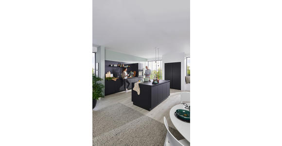 EINBAUKÜCHE - Eichefarben/Schwarz, Design, Holzwerkstoff - Dieter Knoll