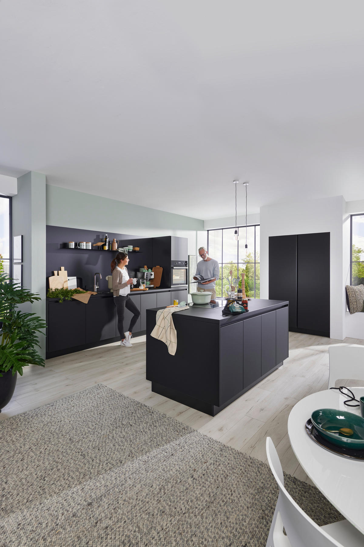 KUCHYNĚ NA MÍRU DK309 - černá, Design, kompozitní dřevo - Dieter Knoll