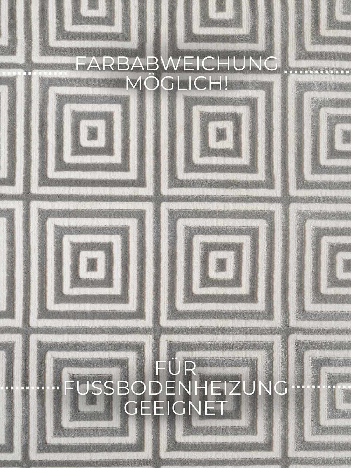 TEPPICH 200/280 cm Perles Grau, Weiß rechteckig  - Weiß/Grau, Basics, Kunststoff (200/280cm) - Elle Decoration