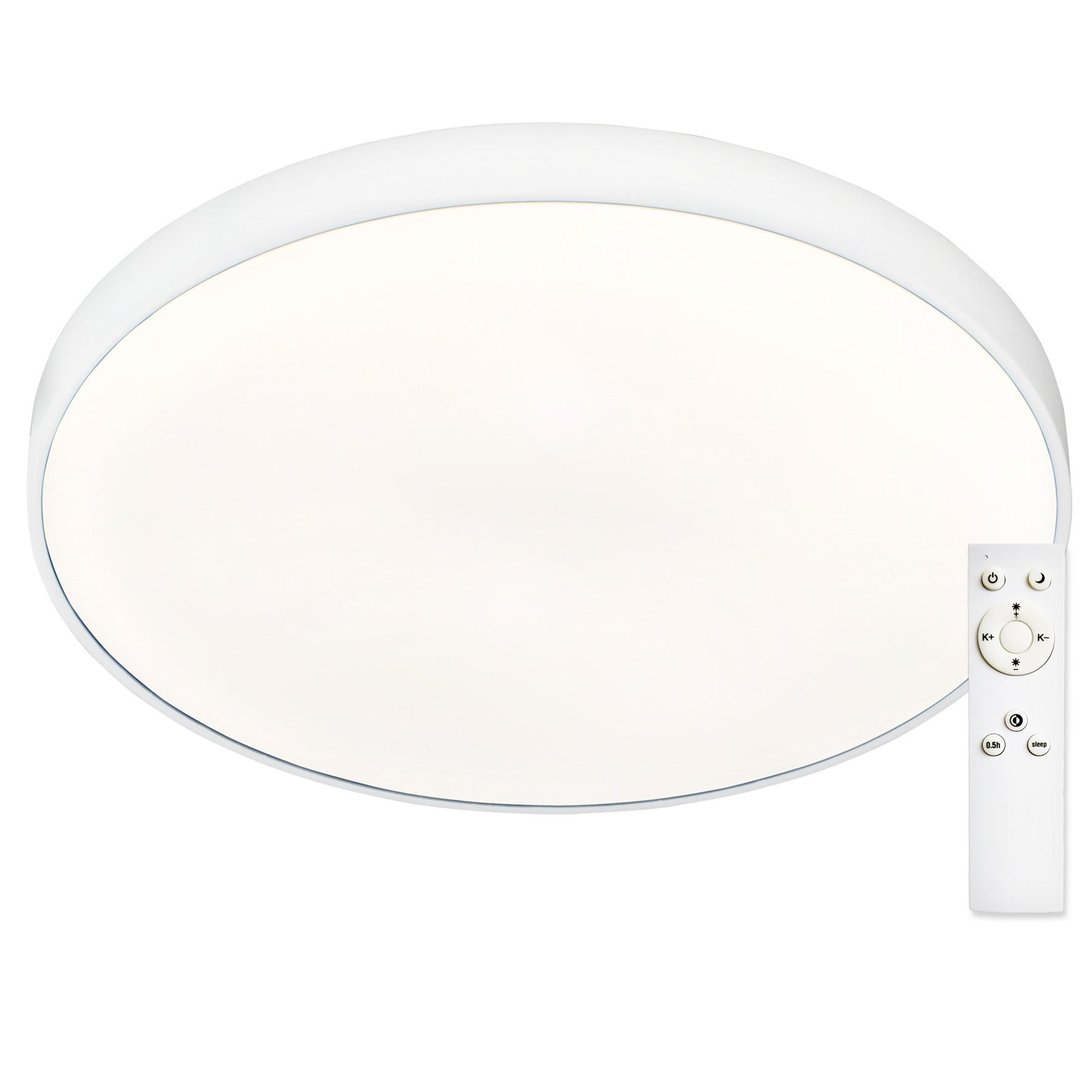 STROPNÉ LED SVIETIDLO, 60/60/5 cm - biela, Design, kov/plast (60/60/5cm)