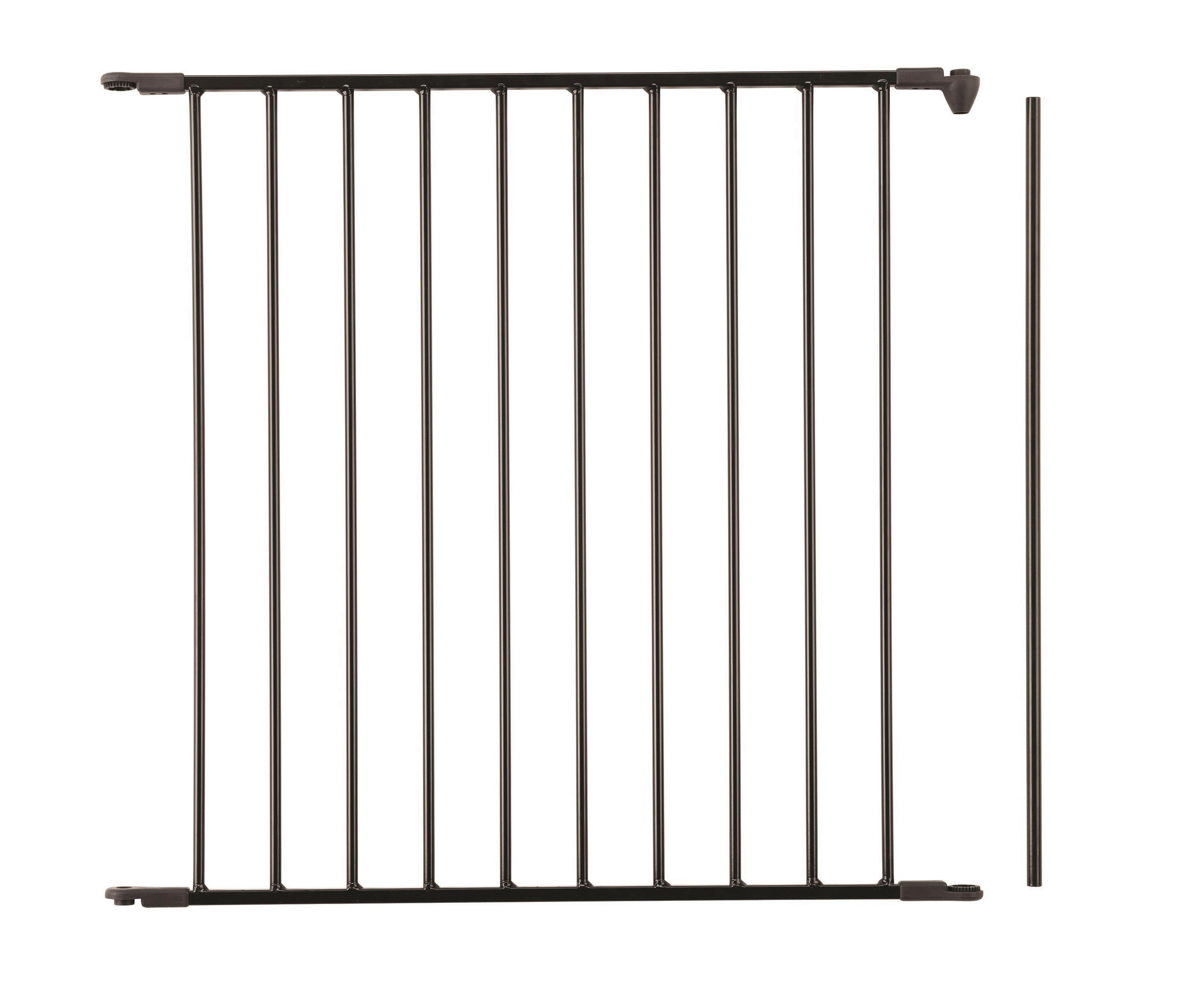 SCHUTZGITTERVERLÄNGERUNG 72/71 cm  - Schwarz, Basics, Kunststoff/Metall (72/71cm) - Baby Dan