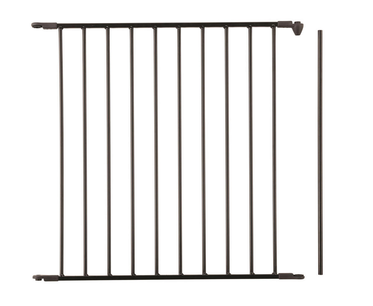 SCHUTZGITTERVERLÄNGERUNG 72/71 cm  - Schwarz, Basics, Kunststoff/Metall (72/71cm) - Baby Dan