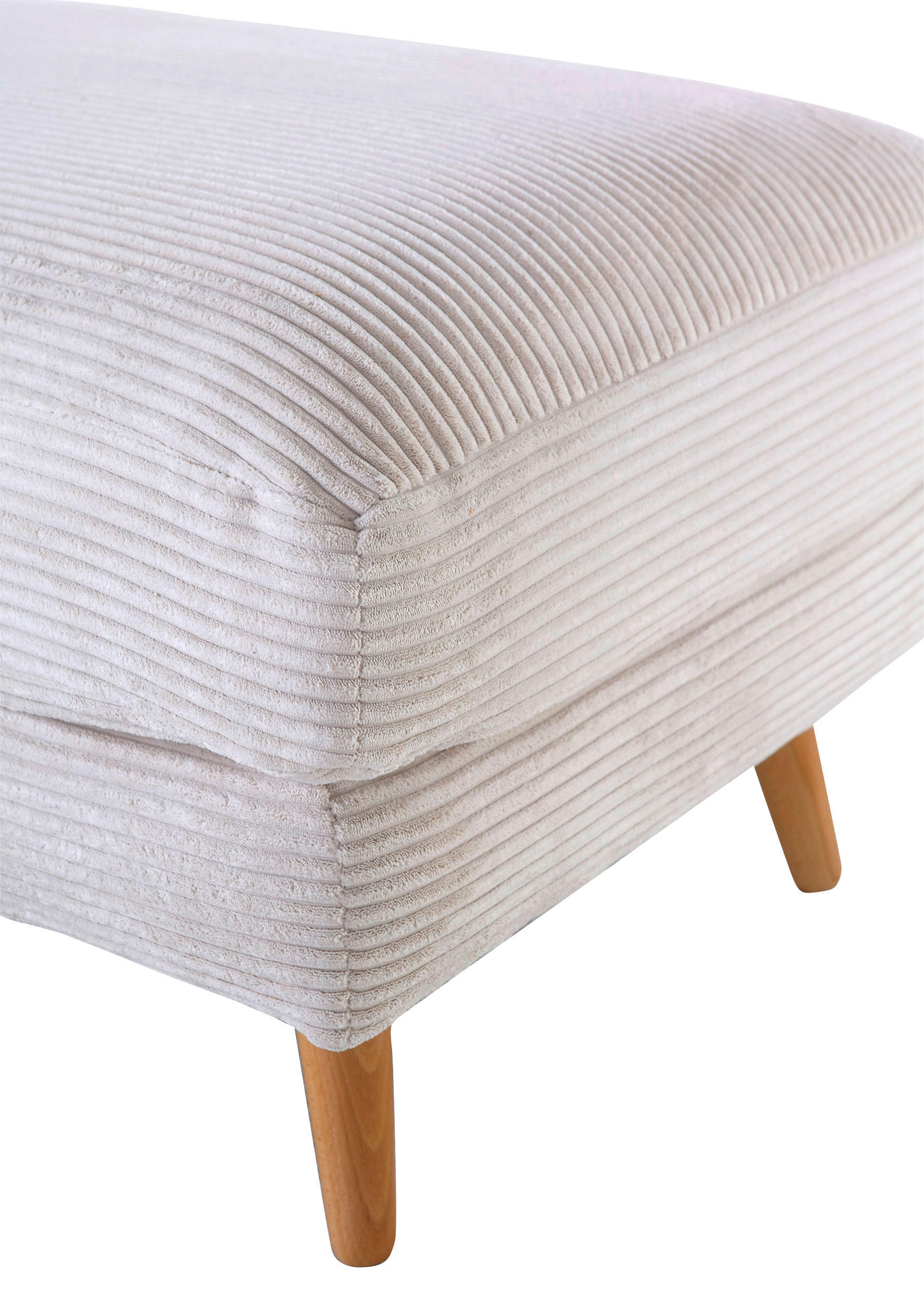 HOCKER in Textil Beige  - Beige/Naturfarben, ROMANTIK / LANDHAUS, Holz/Textil (100/50/63cm) - Landscape