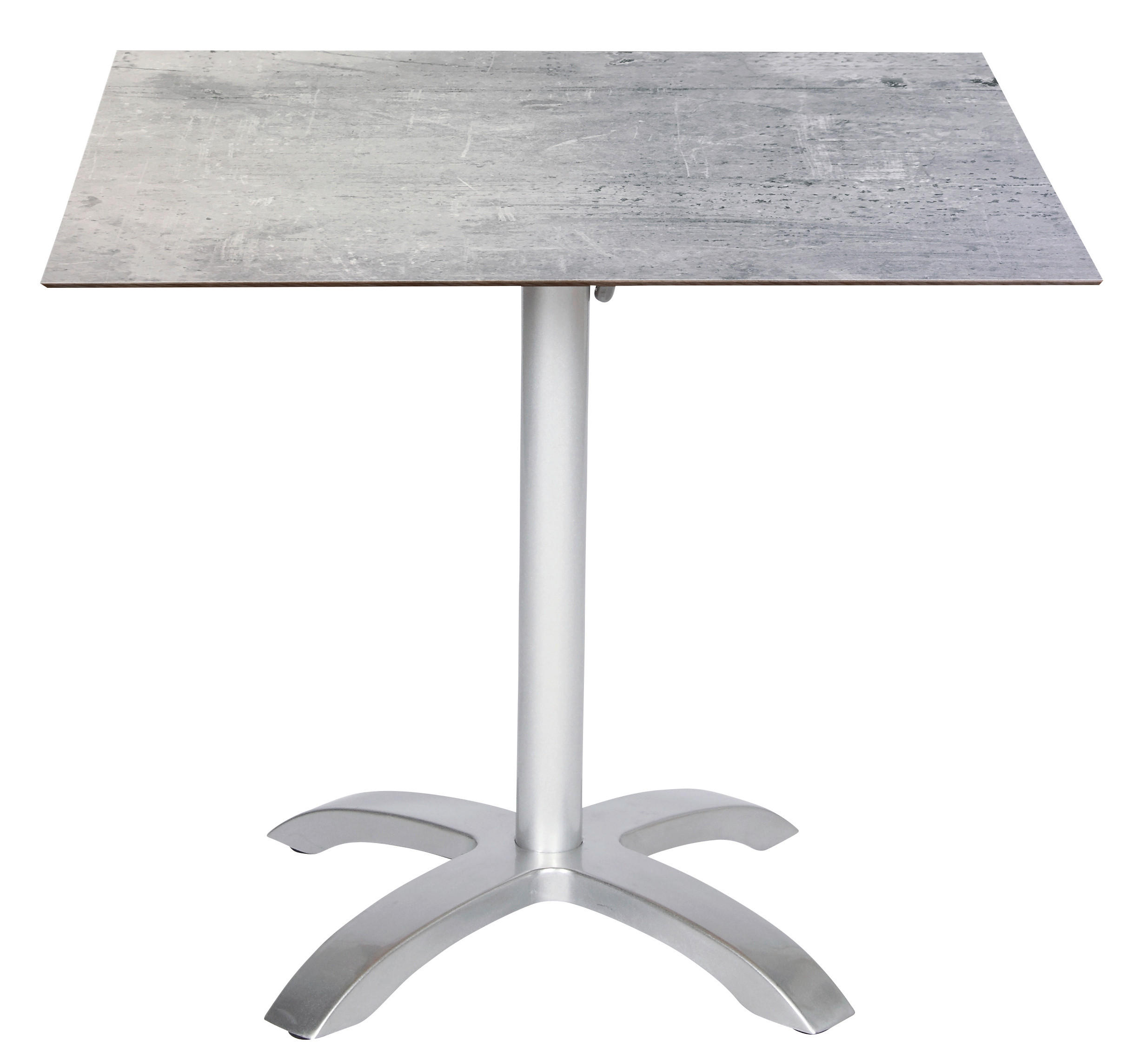 GARTENKLAPPTISCH 80/80/72 cm Metall, Holzwerkstoff Grau, Platinfarben quadratisch  - Platinfarben/Grau, Basics, Holzwerkstoff/Metall (80/80/72cm) - Gardenson