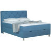 BOXBETT 180/200 cm  in Blau  - Chromfarben/Blau, Design, Kunststoff/Textil (180/200cm) - Boxxx