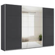 SCHWEBETÜRENSCHRANK  in Grau  - Alufarben/Grau, KONVENTIONELL, Glas/Holzwerkstoff (315/229/62cm) - Xora