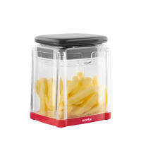 POMMES-FRITES-SCHNEIDER - Dunkelgrau/Transparent, Basics, Kunststoff/Metall (13/11/17cm) - moHA!