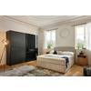 BOXSPRINGBETT 160/200 cm  in Hellgrau  - Hellgrau/Schwarz, KONVENTIONELL, Holz/Textil (160/200cm) - Boxxx
