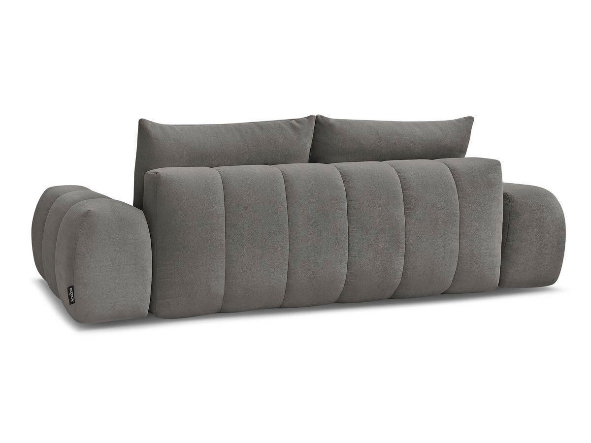 3-SITZER-SOFA EVEREST Struktur Dunkelgrau  - Dunkelgrau/Schwarz, MODERN, Kunststoff/Textil (278/90/115cm)