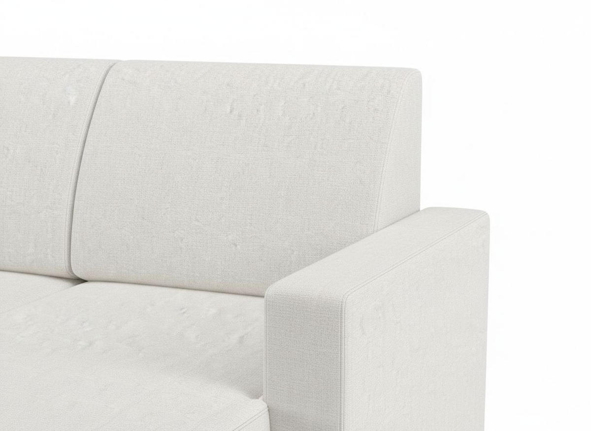 WOHNLANDSCHAFT NIKAS Creme Bouclé  - Buchefarben/Creme, Design, Holz/Textil (310/198/145cm) - MID.YOU