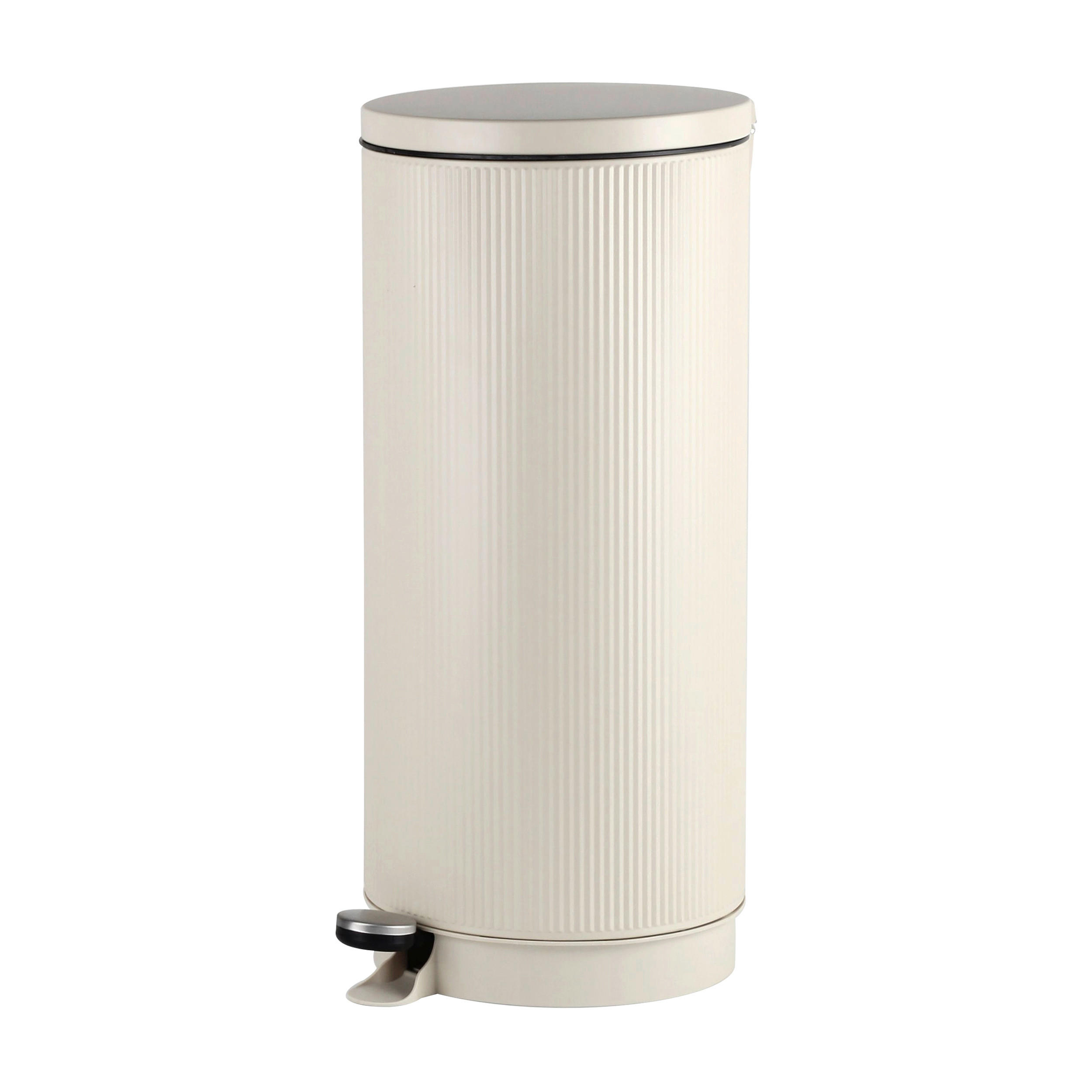 Novel Abfalleimer Schwarz, Edelstahl, Beige 29x65.5x38.5 cm