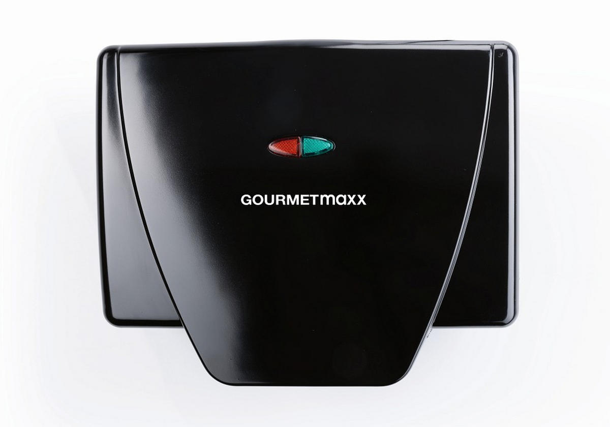 WAFFELEISEN GOURMETmaxx  - Schwarz, Basics, Kunststoff/Metall (22/17,8/8cm) - GOURMETMAXX