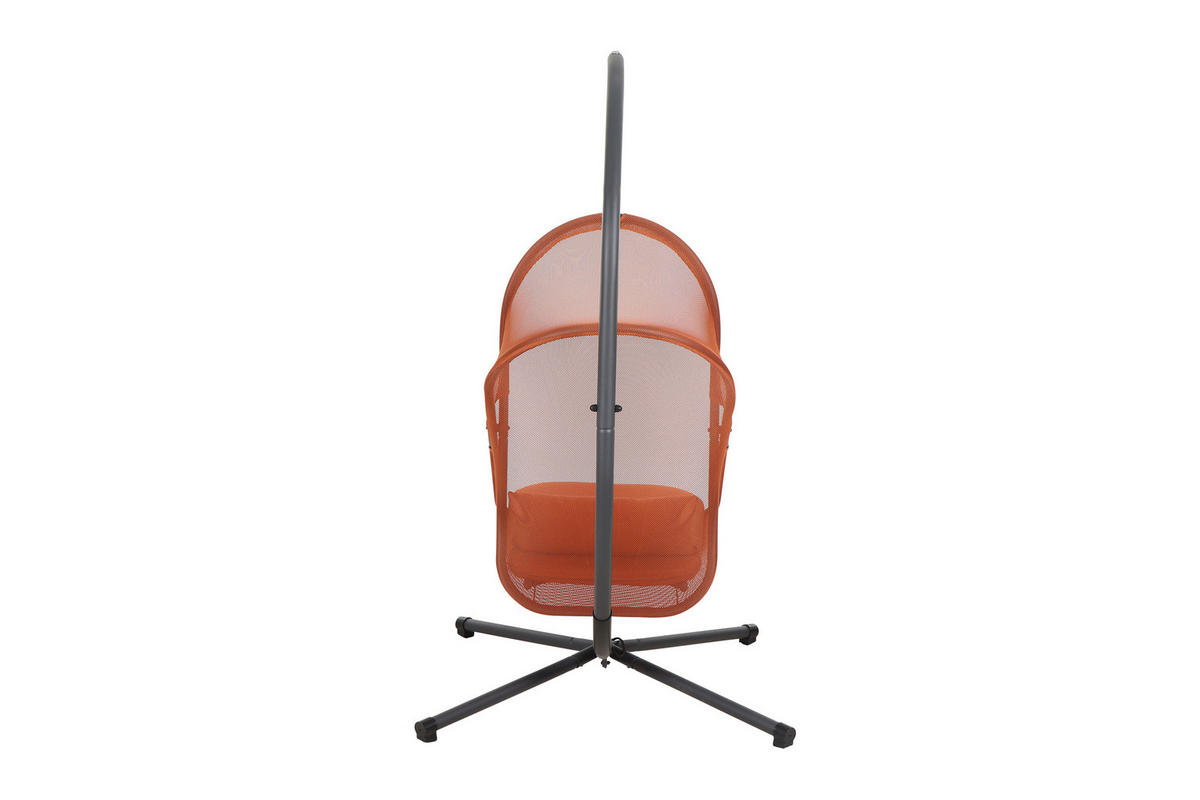 HÄNGESESSEL 123/195/106 cm  - Anthrazit/Rot, KONVENTIONELL, Kunststoff/Textil (123/195/106cm) - Siena Garden