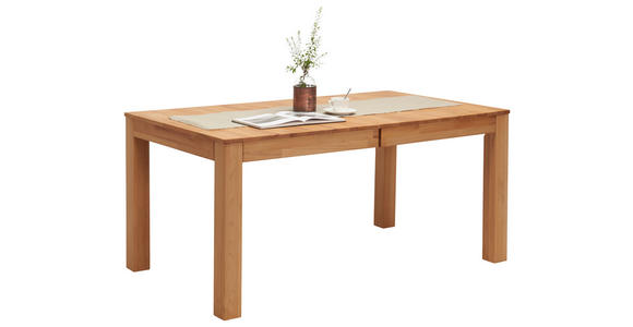 ESSTISCH Kernbuche rechteckig  ausziehbar  - Buchefarben/Kernbuche, KONVENTIONELL, Holz (160-295/90/75cm) - Carryhome