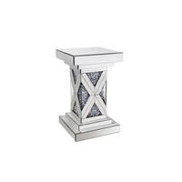 BEISTELLTISCH Glas, Holzwerkstoff 30,8/51/30,8 cm  - Silberfarben, Trend, Glas/Holzwerkstoff (30,8/51/30,8cm) - Ambia Home