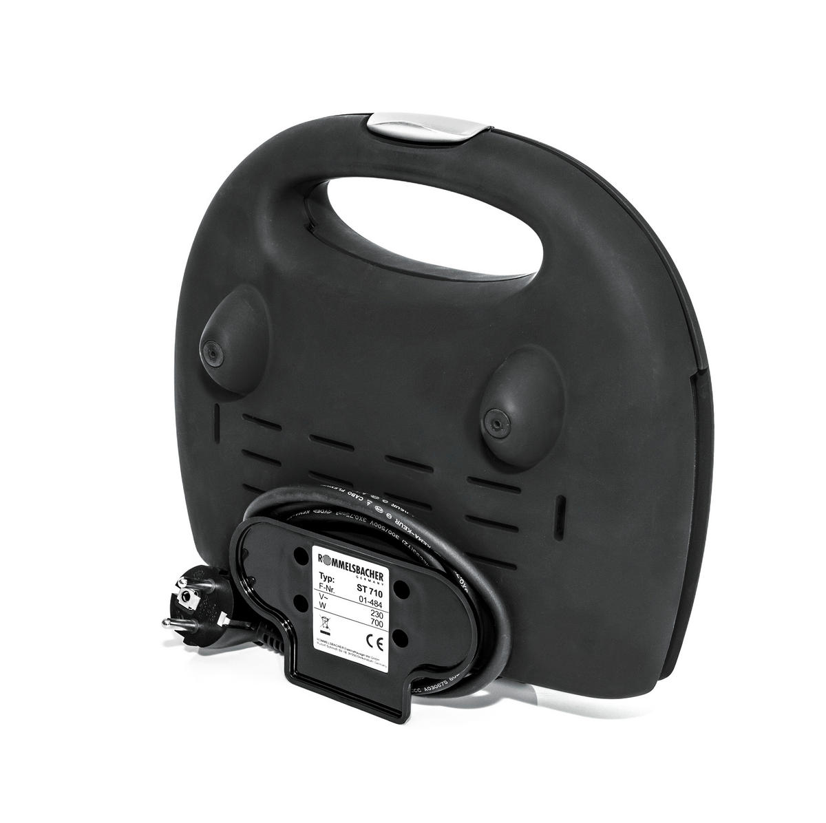 SANDWICHTOASTER  - Schwarzchrom, Basics, Kunststoff/Metall (25.5/9/24cm) - Rommelsbacher