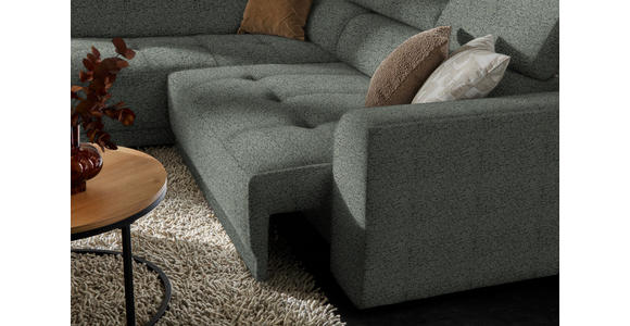 ECKSOFA in Struktur Grau  205/284 cm  - Schwarz/Grau, Design, Kunststoff/Textil (205/284cm) - Xora