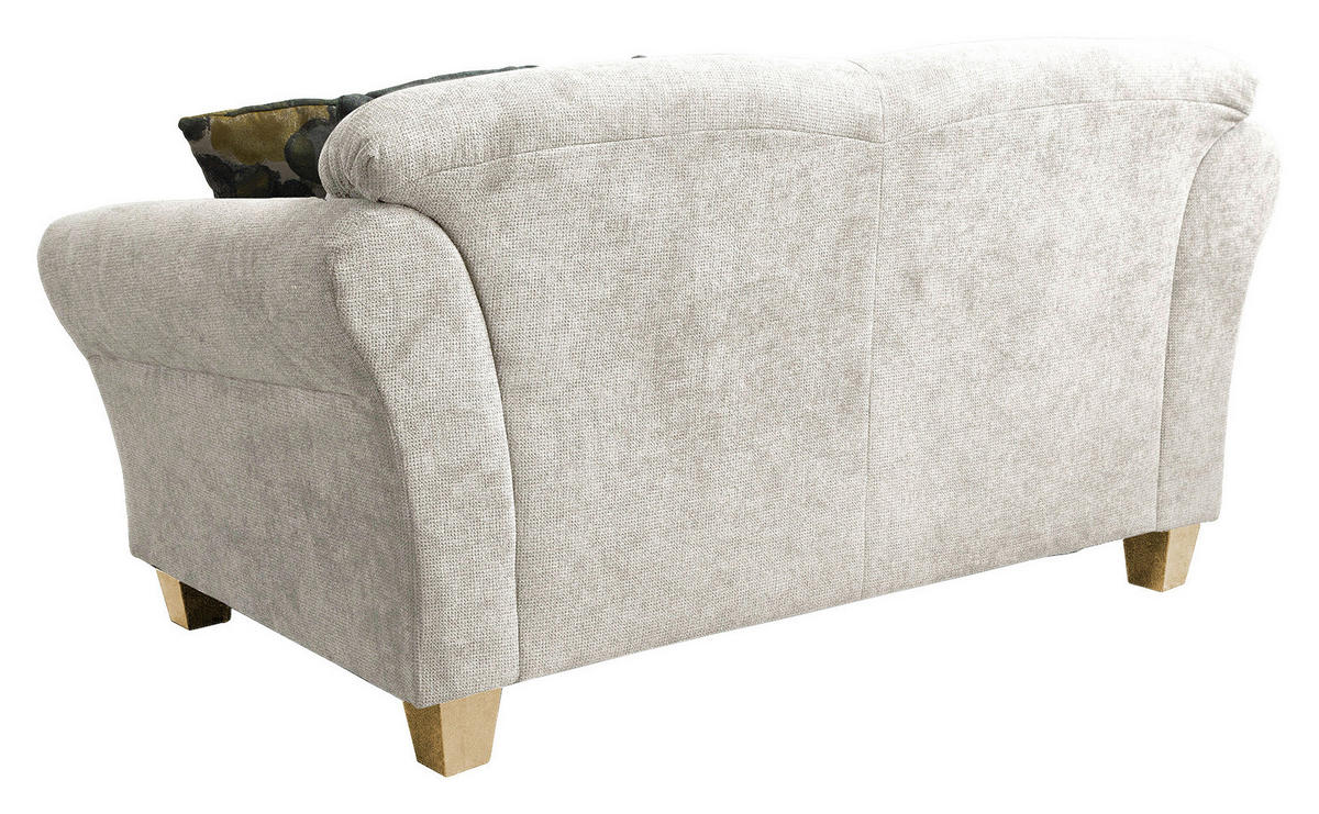 2-SITZER-SOFA in Flachgewebe Creme  - Creme/Naturfarben, Konventionell, Holz/Textil (163/84/89cm) - Sit & More