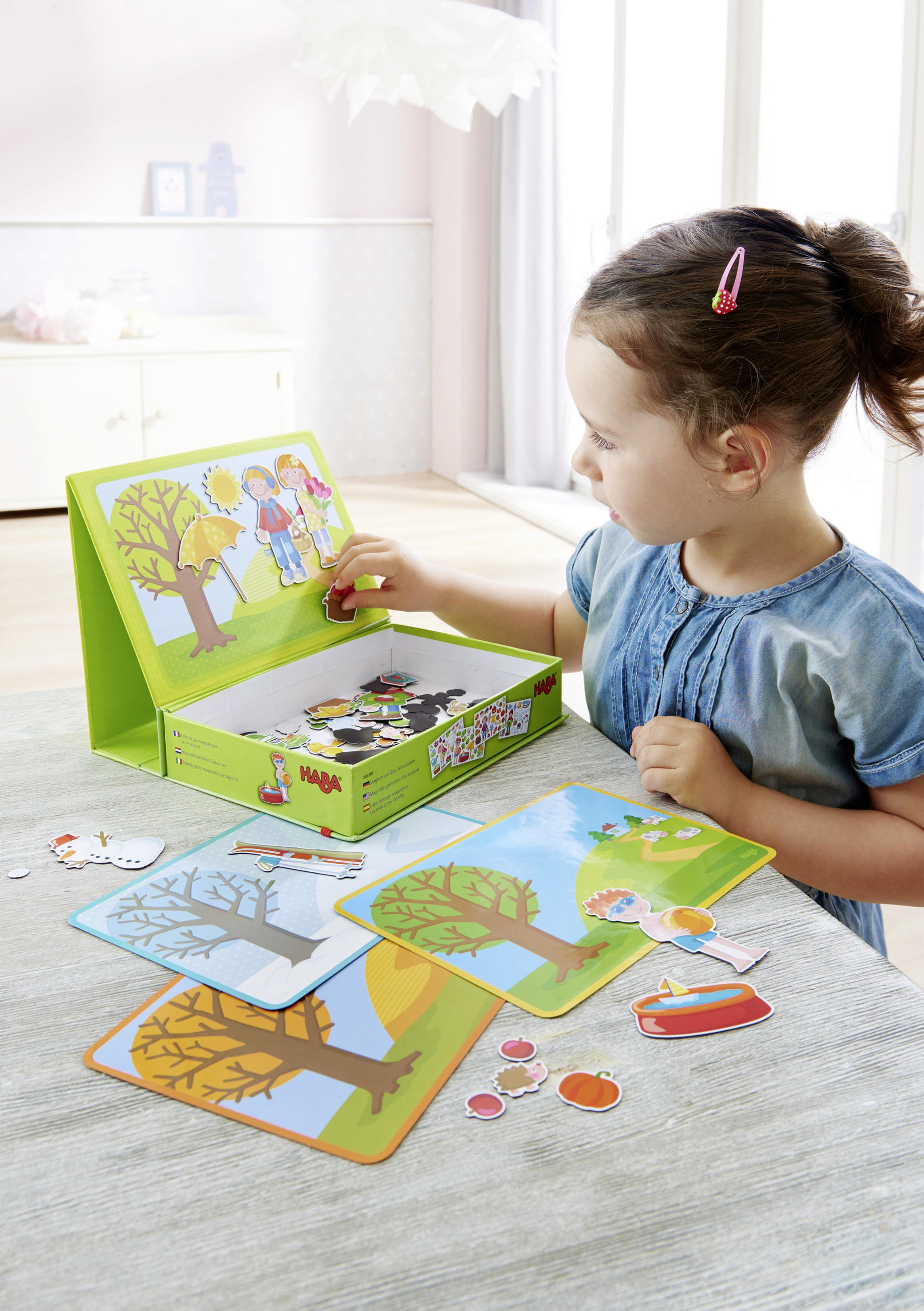 MAGNETSPIEL Jahreszeiten  - Multicolor, Basics, Naturmaterialien/Kunststoff (23,5/18,5/5cm) - Haba