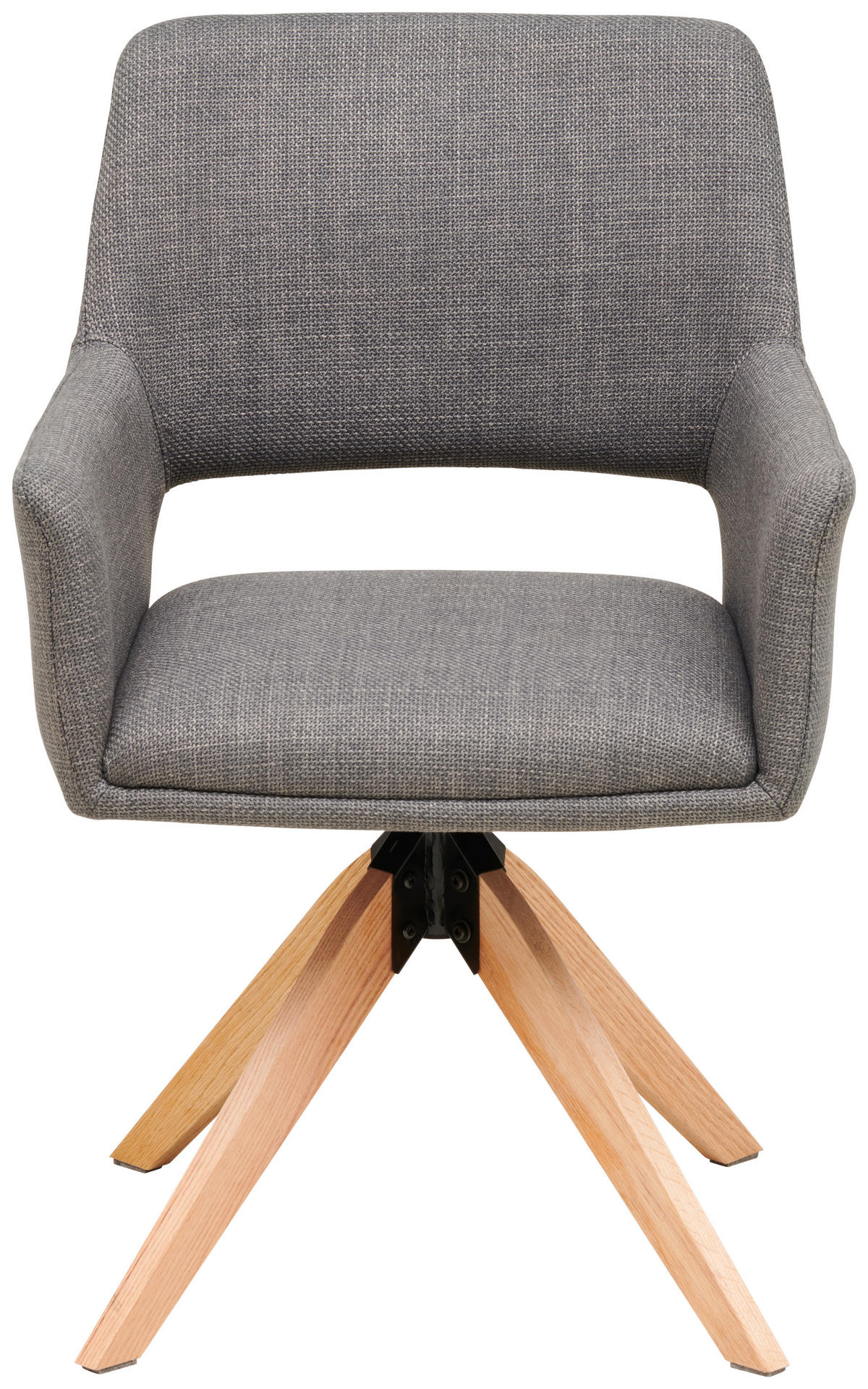 ARMLEHNSTUHL in Holz, Metall, Textil Grau  - Naturfarben/Grau, LIFESTYLE, Holz/Textil (62/87/60cm) - MID.YOU