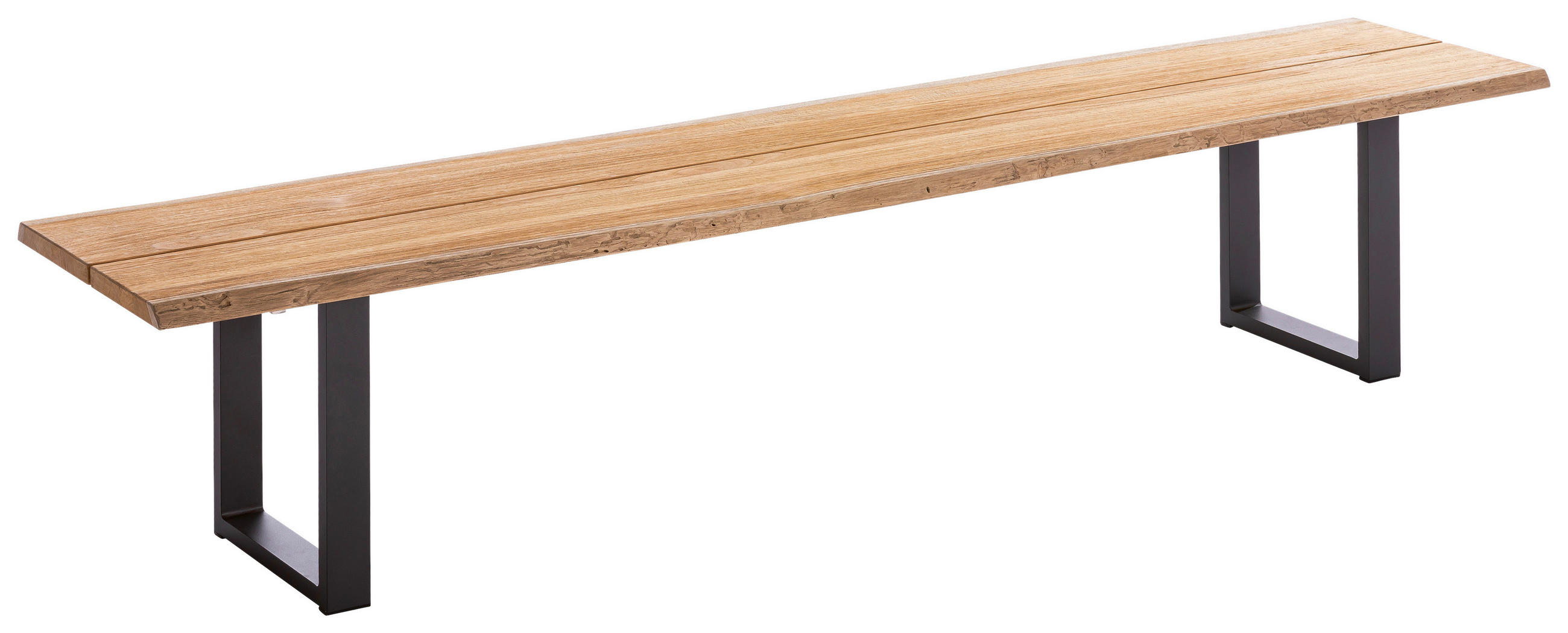 GARTENBANK 240/46/45 cm Teakholz   - Anthrazit/Teakfarben, Design, Holz/Metall (240/46/45cm)