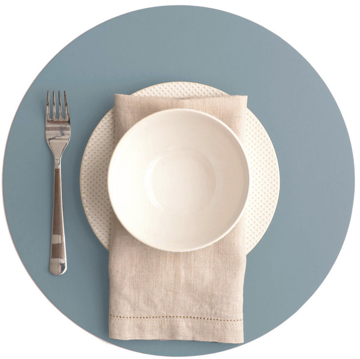 TISCHSET Ruca Leder Pastellblau  - Pastellblau, Basics, Leder (36/36/2cm)