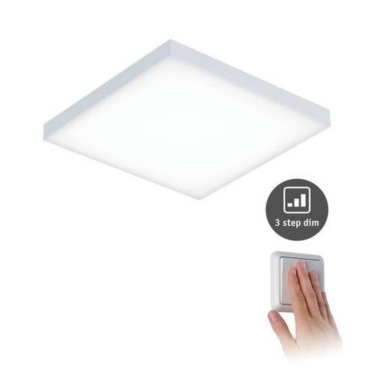 LED-PANEEL 22,5/5,0/22,5 cm   - Weiß, Basics, Metall (22,5/5,0/22,5cm) - Paulmann