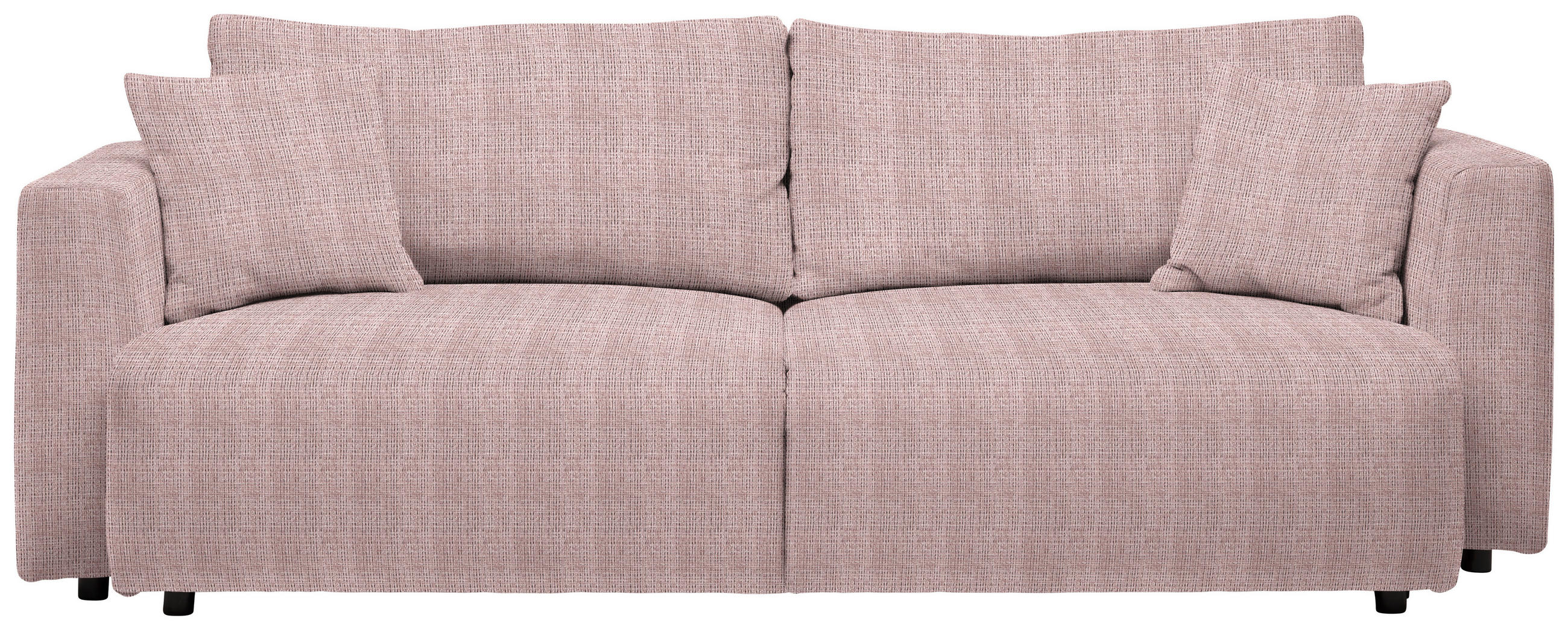 SCHLAFSOFA  mit Stoffauswahl, Schlafen auf Sitzhöhe, Rücken echt Cord Rosa  - Schwarz/Rosa, Design, Kunststoff/Textil (250/92/105cm) - Carryhome