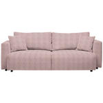 SCHLAFSOFA  mit Stoffauswahl, Schlafen auf Sitzhöhe, Rücken echt Cord Rosa  - Schwarz/Rosa, Design, Kunststoff/Textil (250/92/105cm) - Carryhome