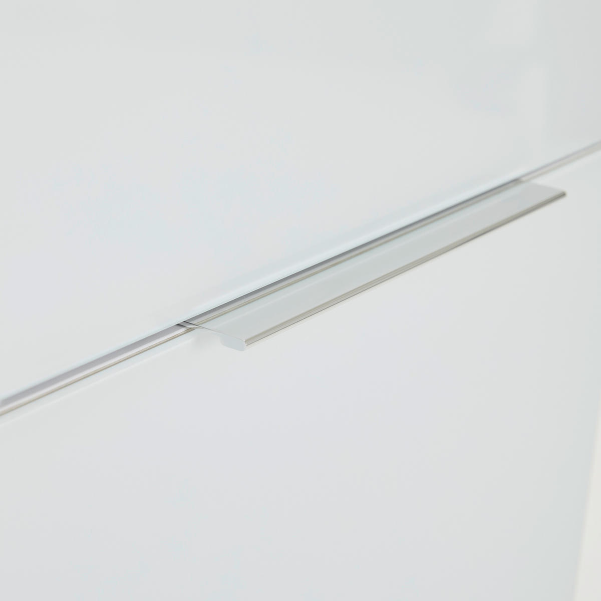 MEHRZWECKSCHRANK 45/196/40,5 cm  in Weiß  - Weiß Hochglanz/Alufarben, Design, Glas/Holzwerkstoff (45/196/40,5cm) - Voleo