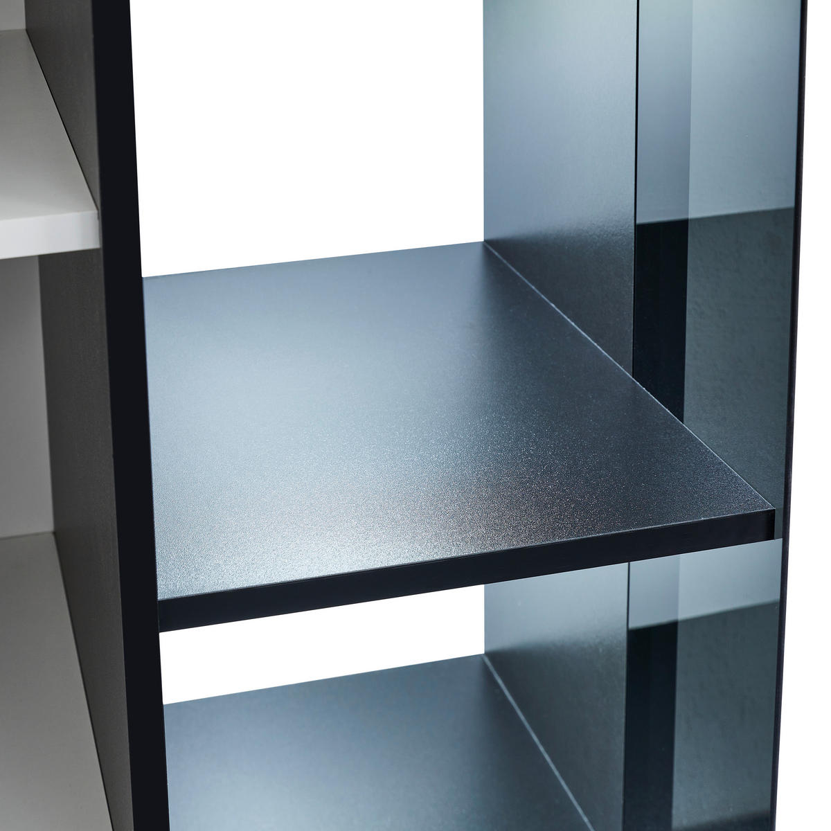 DNEVNI REGAL,  črna, bela  - srebrne barve/črna, Konvencionalno, kovina/leseni material (275/190cm) - Livetastic