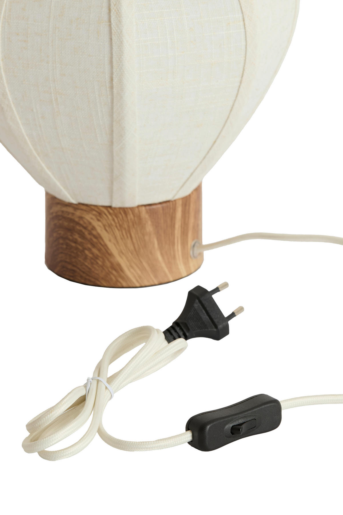 TISCHLEUCHTE Kyzo 23/23,5 cm  - Weiß, ROMANTIK / LANDHAUS, Kunststoff/Textil (23/23,5cm) - Light & Living
