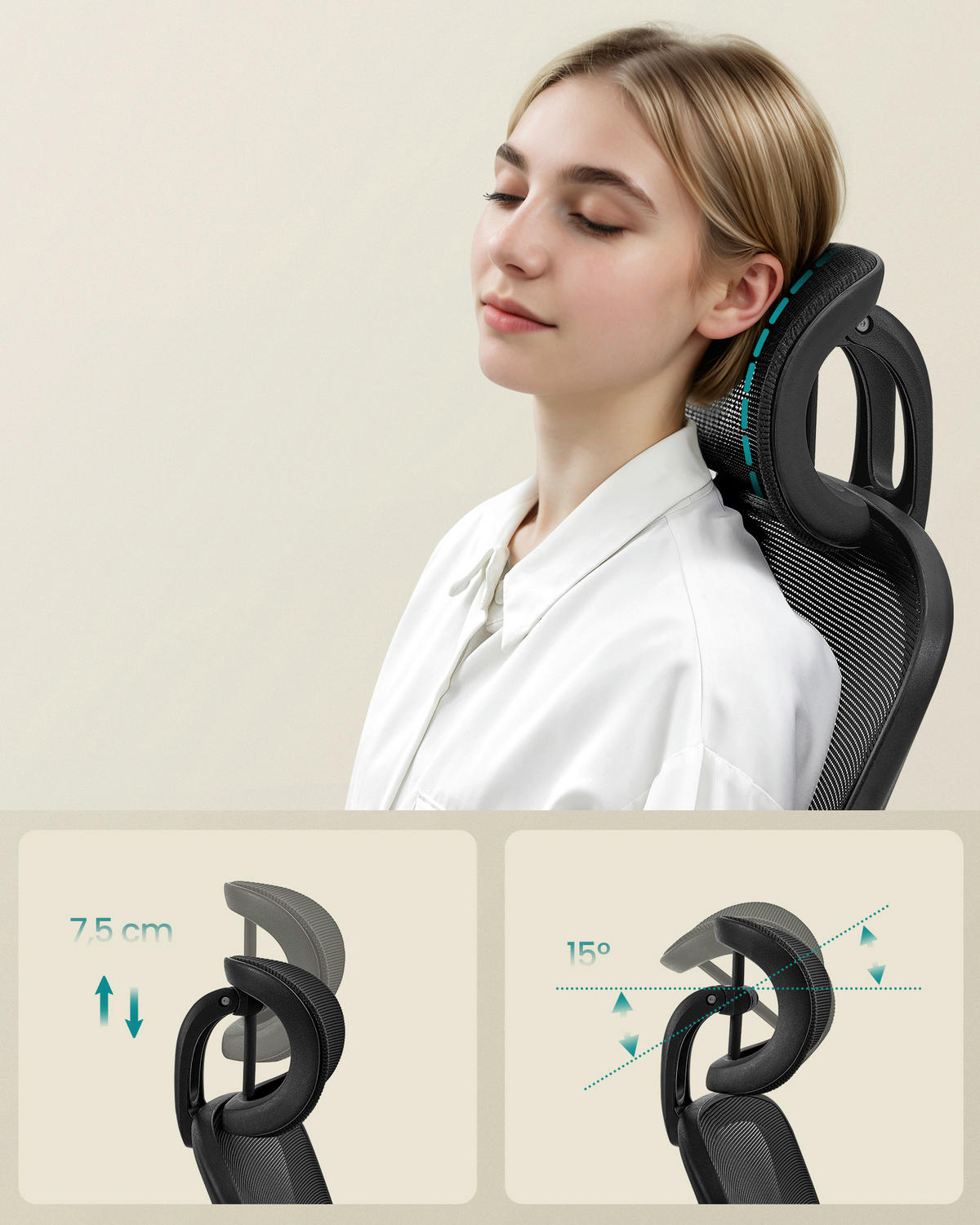 SCHREIBTISCHSTUHL - Hellrosa/Schwarz, Basics, Kunststoff/Textil (64/115-130/64cm) - Boxxx