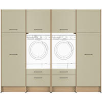 HAUSWIRTSCHAFTSRAUM  in Eichefarben, Salbeigrün  - Eichefarben/Salbeigrün, Basics, Holzwerkstoff (249,6cm) - Impuls