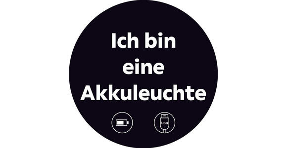 AKKU-TISCHLEUCHTE Atlanta 9/18 cm - Schwarz, Basics, Kunststoff/Metall (9/18cm) - Novel