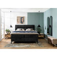 BOXSPRINGBETT 180/200 cm,  in Schwarz, Topper, H2 + H2 = mittel  - Schwarz, Design, Textil/Metall (180/200cm) - Esposa
