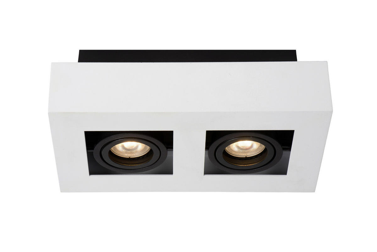 LED-DECKENLEUCHTE 25/14/8.8 cm   - Weiß, Basics (25/14/8.8cm) - Lucide