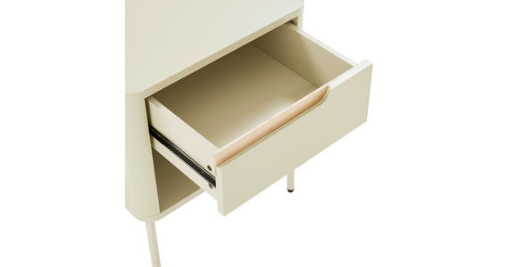 NACHTKÄSTCHEN 45/55/40 cm  in massiv Eiche Grauweiß  - Eichefarben/Grauweiß, Design, Holz/Holzwerkstoff (45/55/40cm) - Carryhome