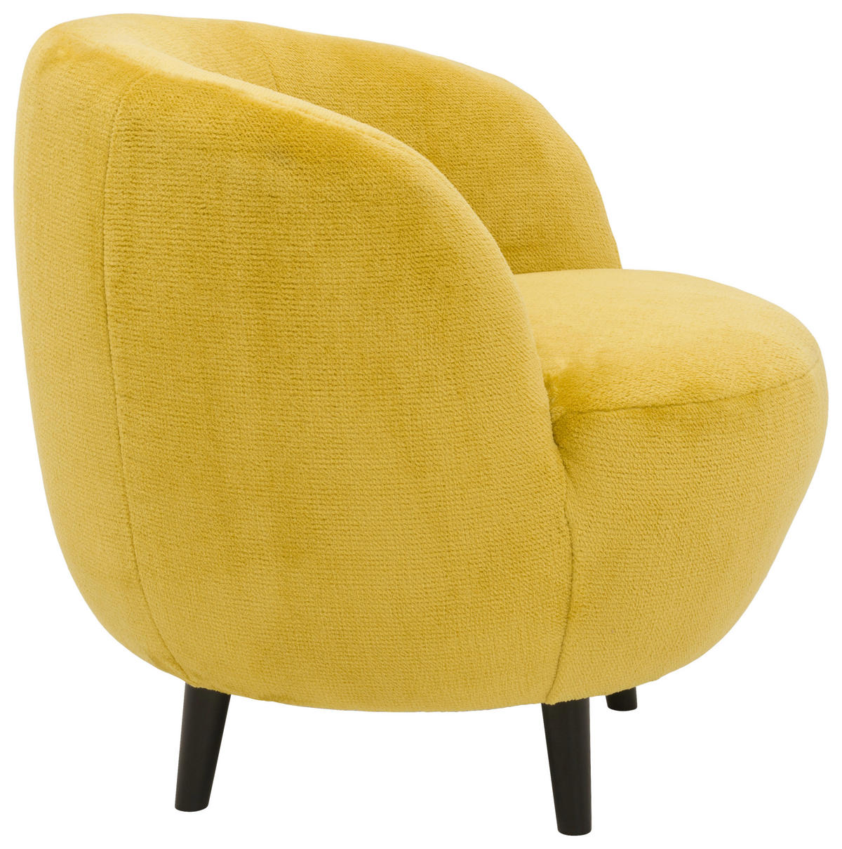 SESSEL Webstoff Gelb    - Gelb/Schwarz, Design, Holz/Textil (72/72/76cm) - LOOKS by W.Joop