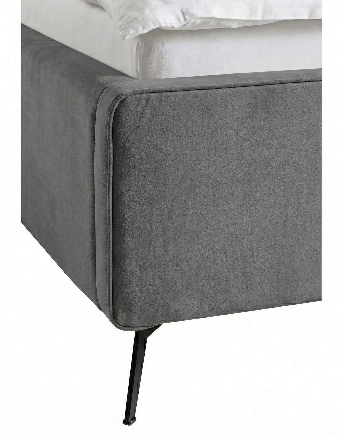 POLSTERBETT Anthrazit 200/200 cm  - Anthrazit/Schwarz, MODERN, Holz/Textil (200/200cm) - MID.YOU