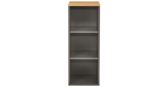 AKTENREGAL 45/120/40 cm - Eichefarben/Schwarz, MODERN, Holzwerkstoff/Kunststoff (45/120/40cm) - Novel