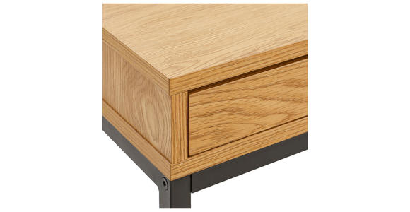 SCHREIBTISCH 140/58/76 cm  in Wildeiche  - Wildeiche/Schwarz, MODERN, Holzwerkstoff/Metall (140/58/76cm) - Carryhome