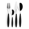 BESTECKSET Feeling 24-teilig Edelstahl  - Schwarz, Basics, Kunststoff/Metall - GUZZINI