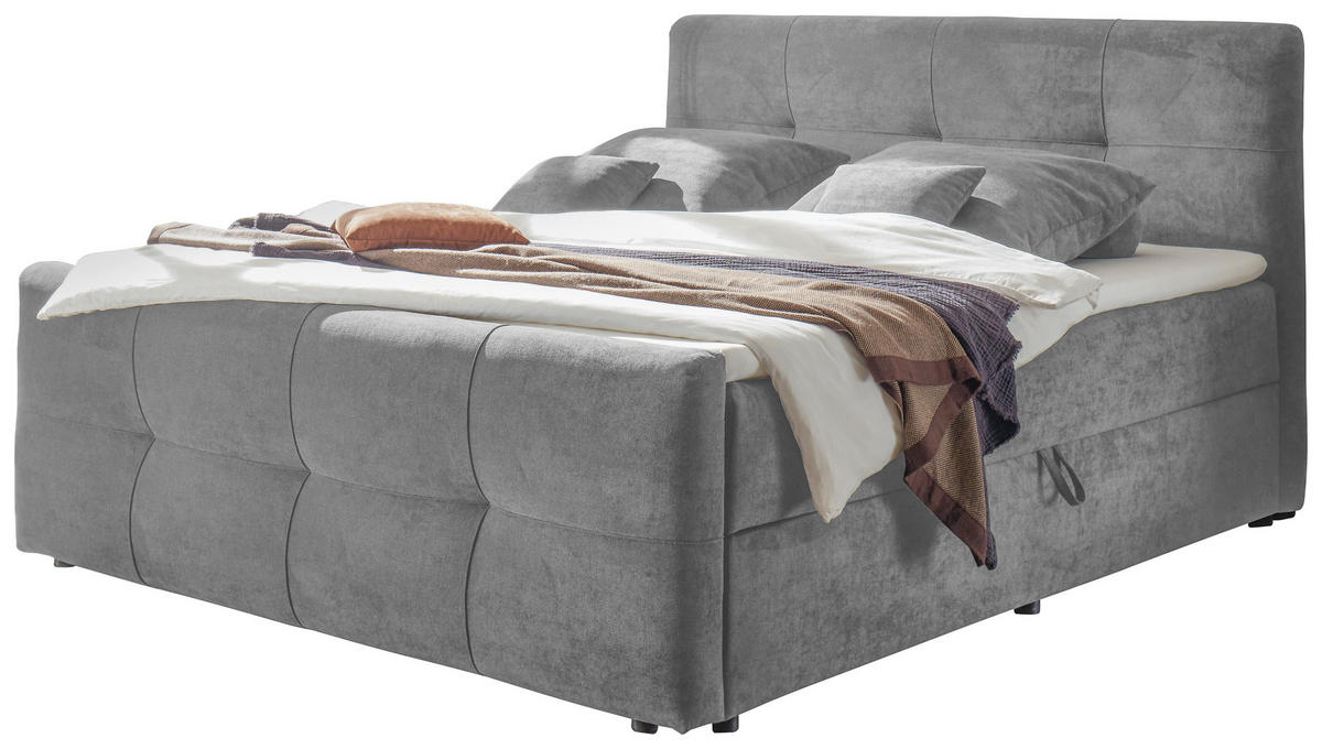 BOXBETT 180/200 cm  in Dunkelgrau  - Dunkelgrau, MODERN, Kunststoff/Textil (180/200cm) - MID.YOU