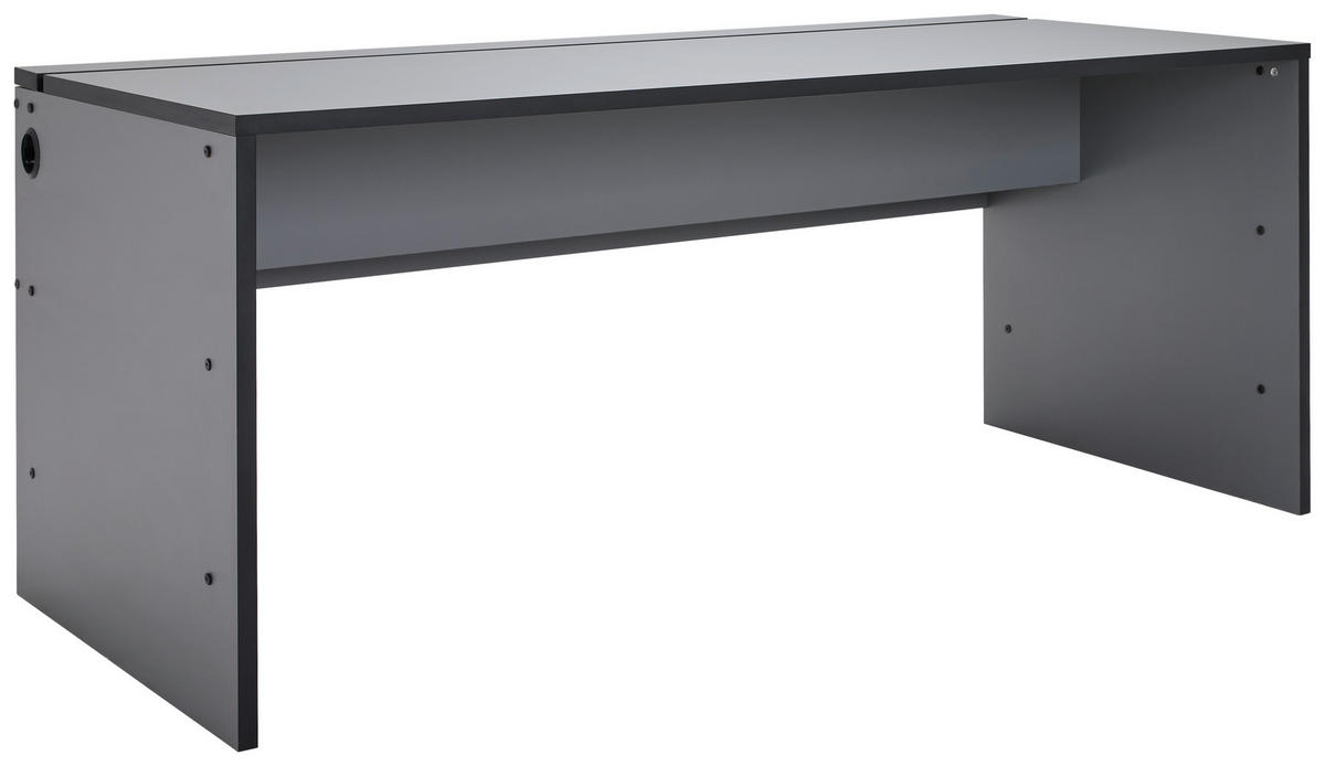 GAMINGTISCH Dunkelgrau  - Dunkelgrau, MODERN, Holzwerkstoff (180/80/75cm) - Novel
